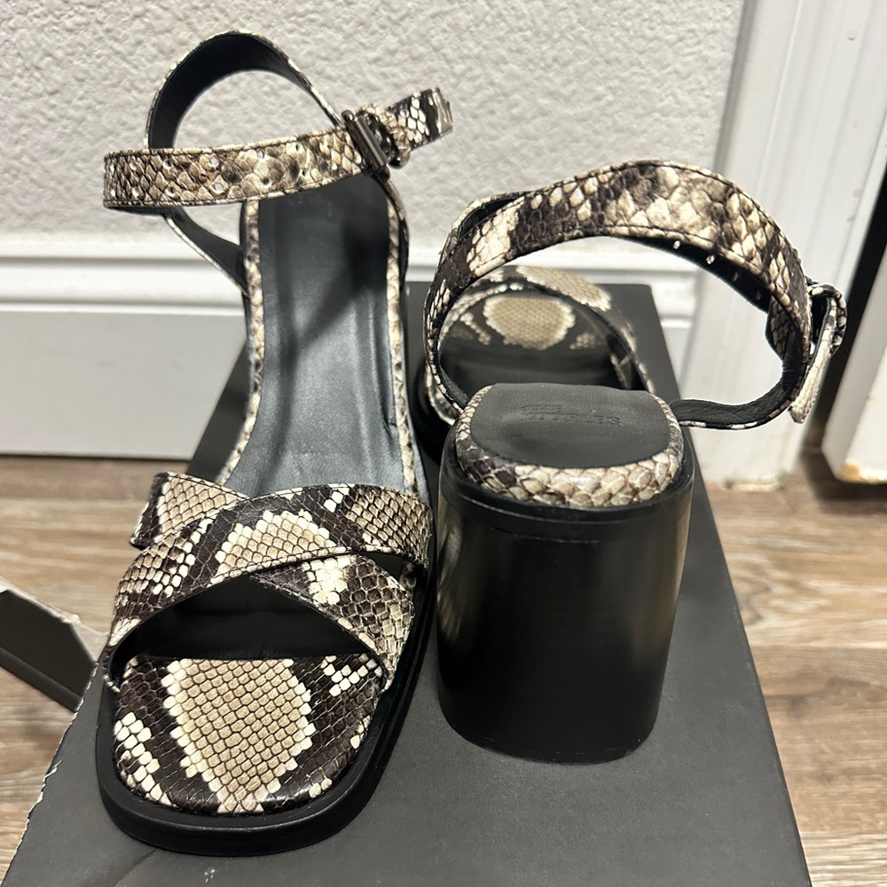 The Kooples Womens Python Square Toe Block Heel S… - image 6